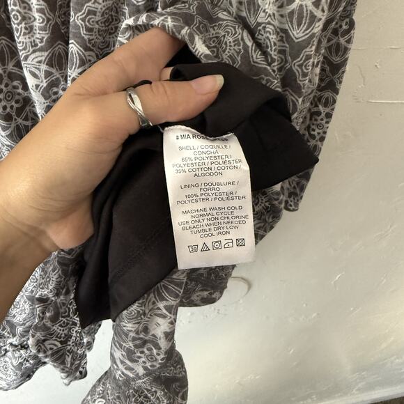 Sea Gypsies Dress Womens Medium‎ Long Sleeve Boho Mini Ruffle Hem Tie Back - Picture 10 of 10